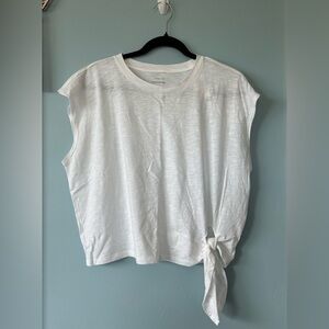 Banana Republic Linen “Malibu Tee” with Side Tie